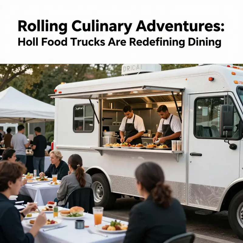 A lively food truck environment showcasing unique culinary delights that captivate customers.