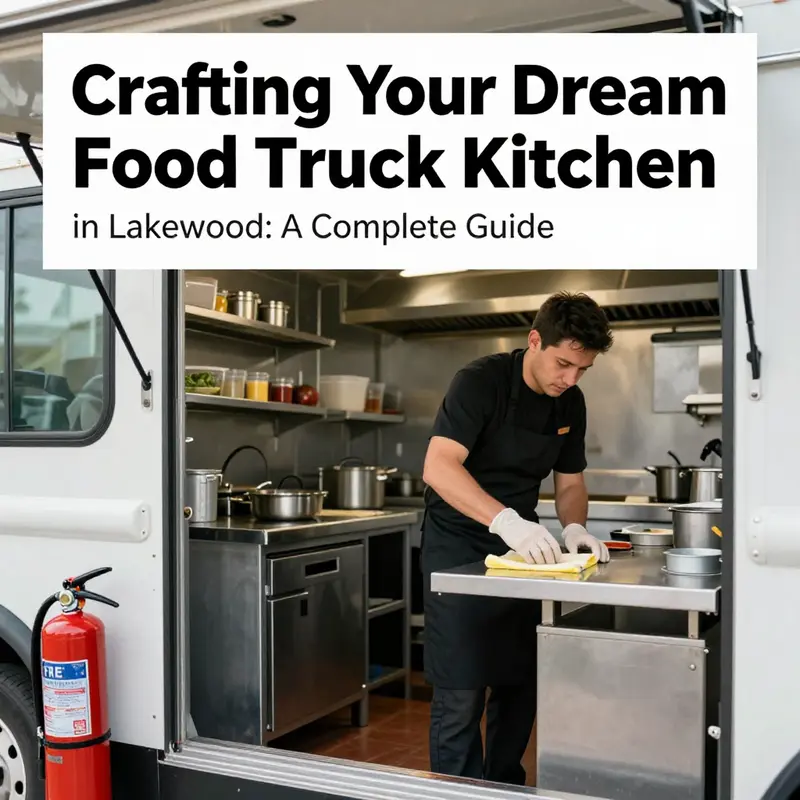 A food truck operator studying local licensing requirements in a vibrant Lakewood setting.