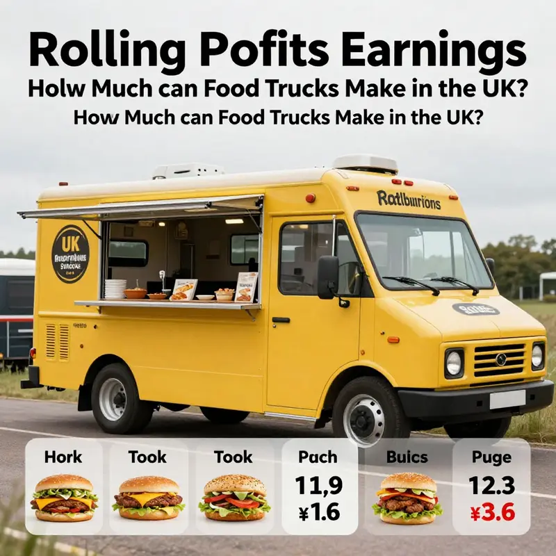 Typical earnings breakdown for food trucks across the UK.