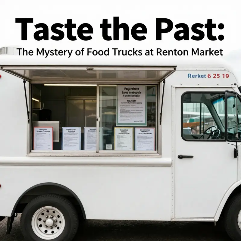 A vibrant day at Renton Farmers Market showcasing the atmosphere filled with food trucks and community.