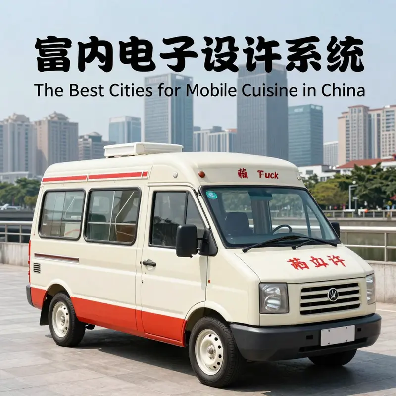 Food trucks enhancing Shanghai’s vibrant street food culture.