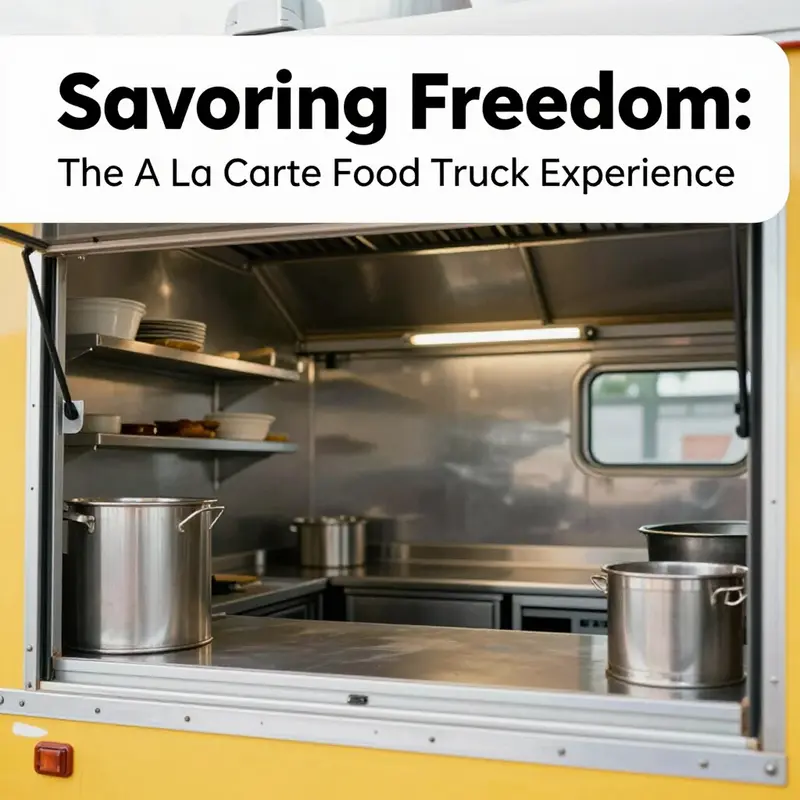 Food enthusiasts enjoying a variety of dishes from a la carte food trucks at a vibrant festival.