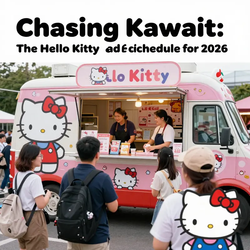 Excitement builds as fans line up at the Hello Kitty Café Food Truck set to grace the Bay Area in January 2026.