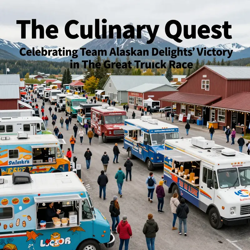 Chefs Katie and Jason D’Amico celebrate their victory with the stunning Alaskan landscape as a backdrop.