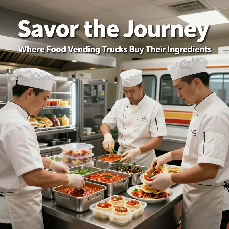 Food trucks at a local wholesale distributor, loading up on fresh ingredients daily.