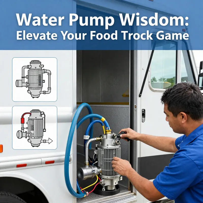 Various water pumps ideal for food truck installation, demonstrating the diversity available.