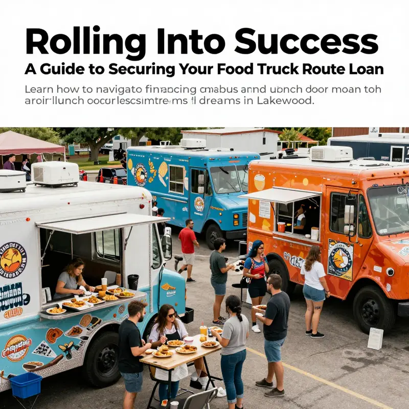 A busy food truck event in Lakewood, showcasing multiple trucks and happy customers.