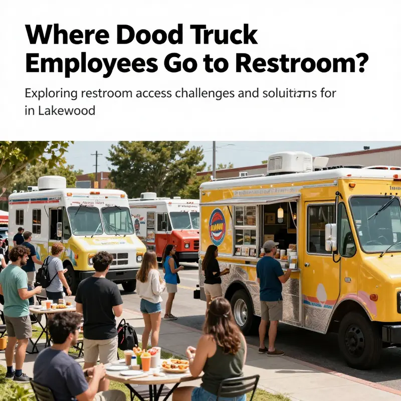 A colorful array of food trucks in Lakewood serving food to happy customers in a lively outdoor setting.