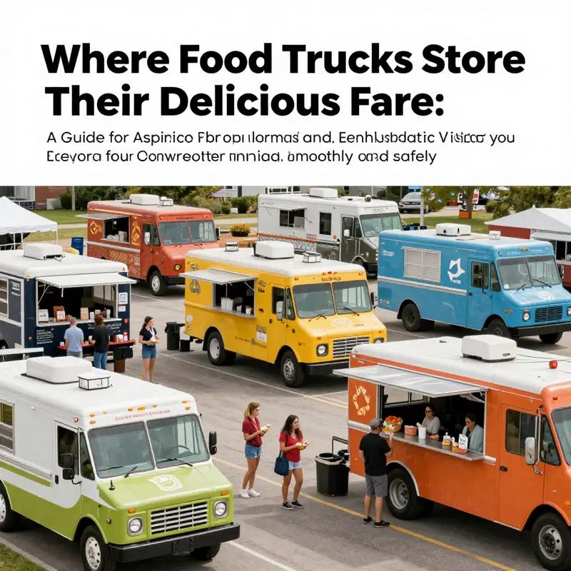 A bustling food truck event in Lakewood with various trucks and happy customers enjoying their meals.