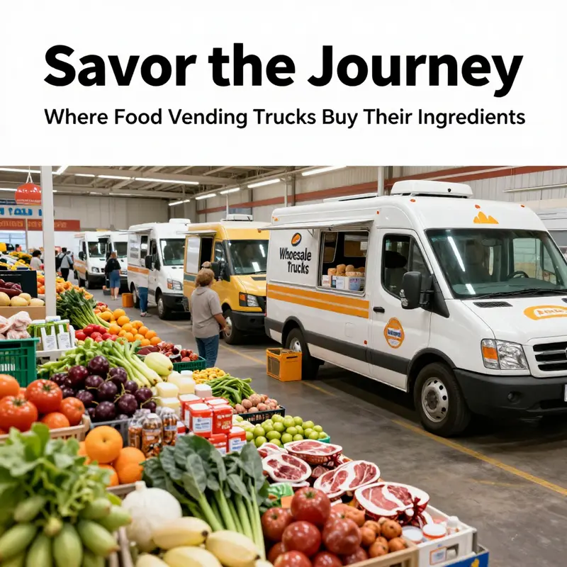 Food trucks at a local wholesale distributor, loading up on fresh ingredients daily.