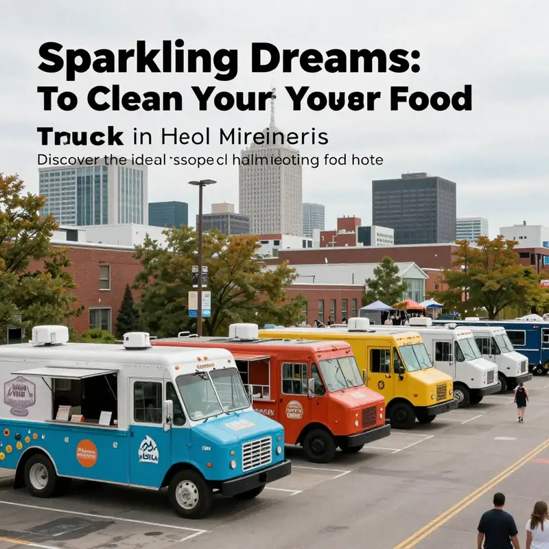 A lively scene in Minneapolis featuring multiple food trucks at a crowded event with people enjoying their meals.