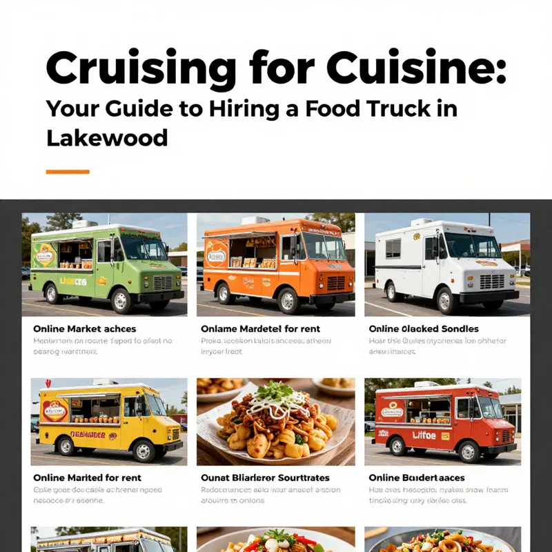 An overview of online marketplaces where you can rent food trucks.
