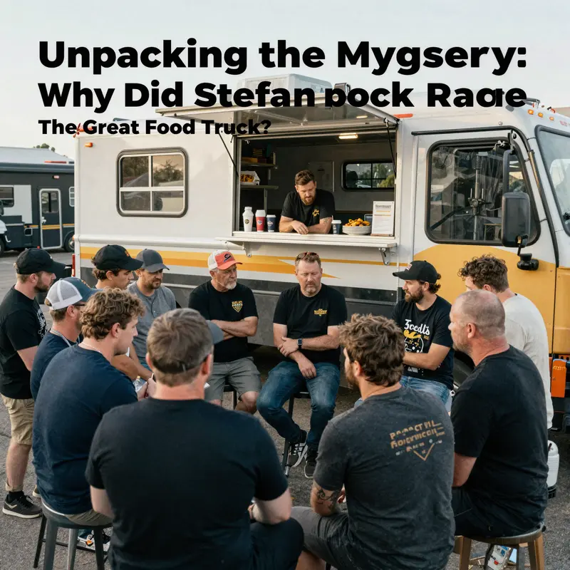 An empty food truck symbolizing the uncertainty surrounding Stefanos’s departure.