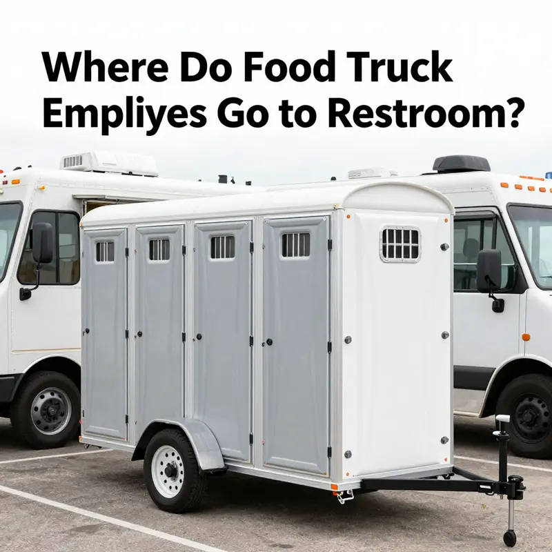 Food truck employees in Lakewood consider public restroom options amidst a vibrant street food scene.