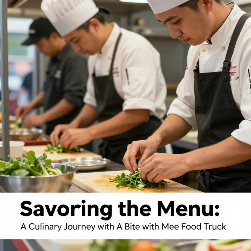 A selection of delicious dishes from A Bite With Mee food truck’s diverse menu.