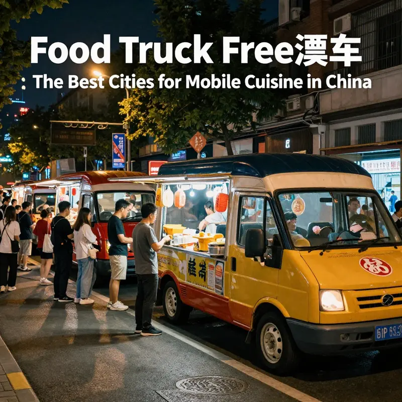 Food trucks enhancing Shanghai’s vibrant street food culture.