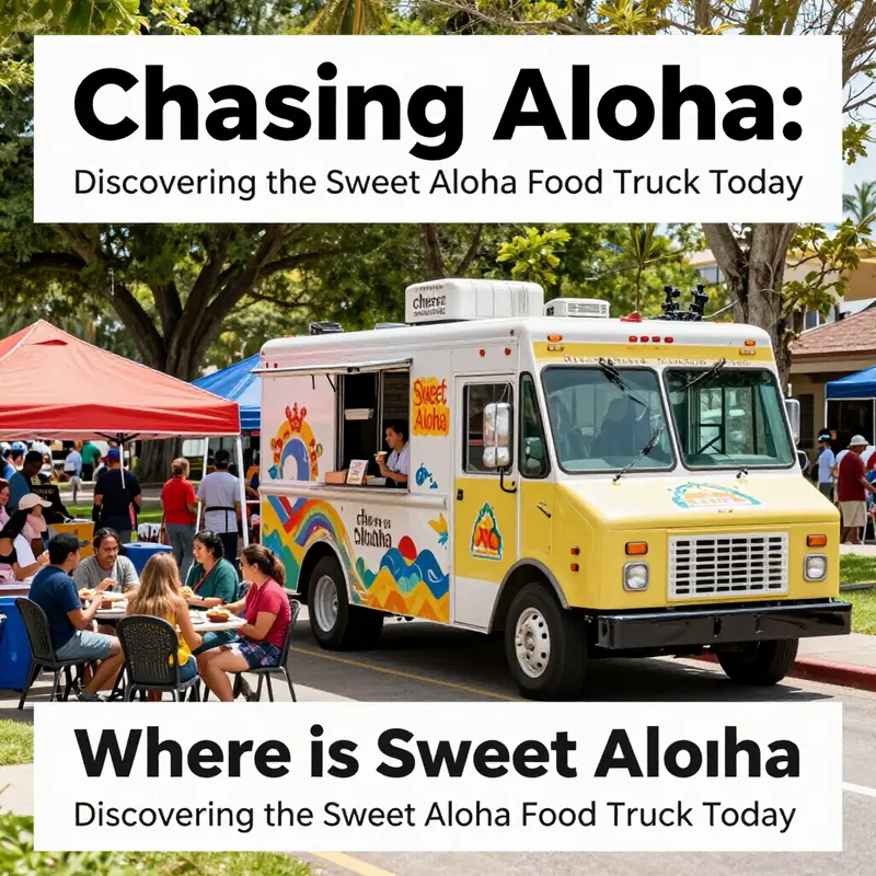 Sweet Aloha Food Truck in action, brightening the day of food lovers with its delectable offerings.