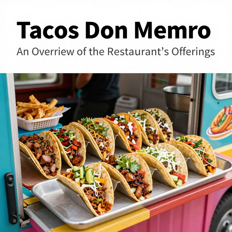 An enticing sample of Tacos Don Memo’s delicious offerings ready to be served at their food truck.