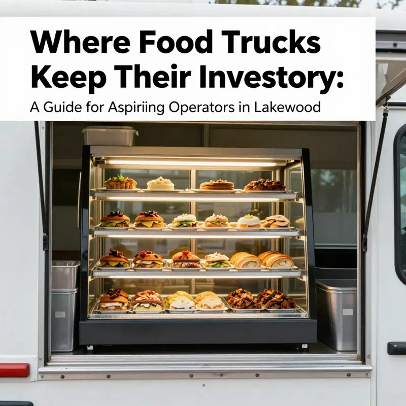 Organized refrigerated storage keeps perishable goods fresh in food trucks.