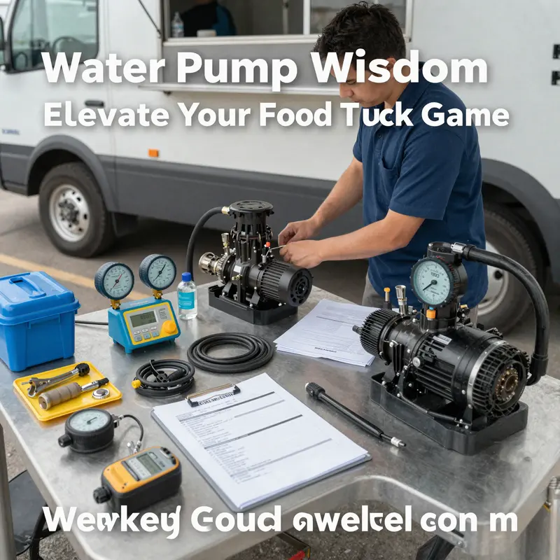 Various water pumps ideal for food truck installation, demonstrating the diversity available.