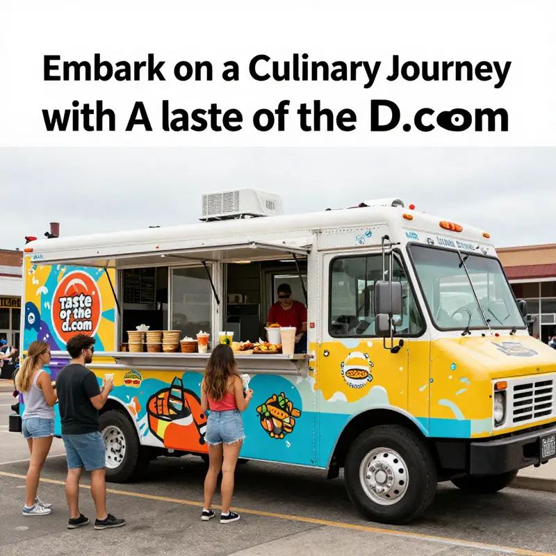 A Taste of the D.com food truck attracting food lovers in downtown Lakewood with its gourmet offerings.