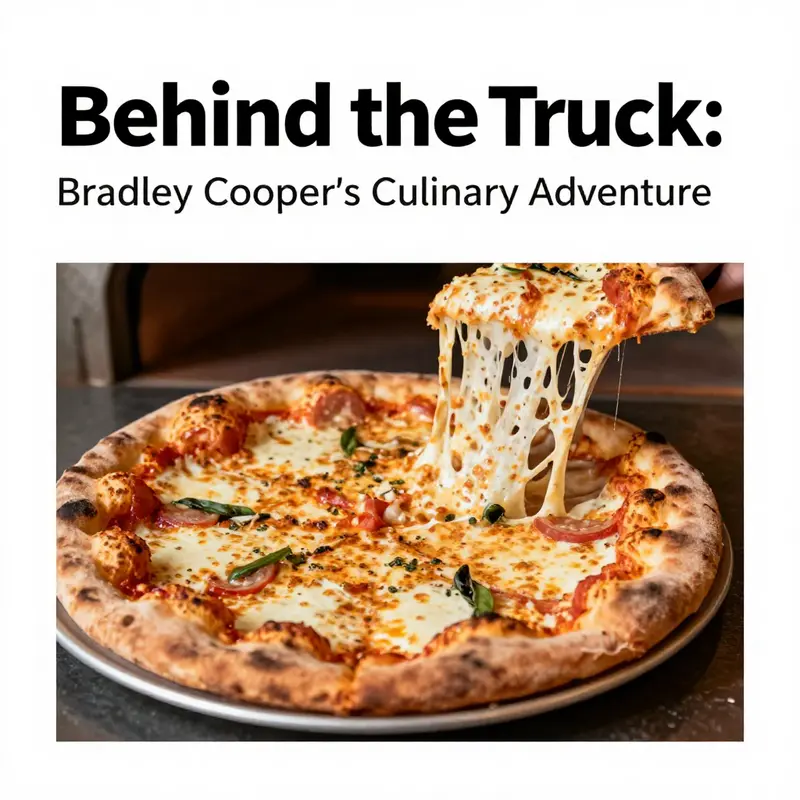 The lively launch of Danny & Coop’s food truck, showcasing the delicious pizzas and Bradley Cooper’s exciting partnership.