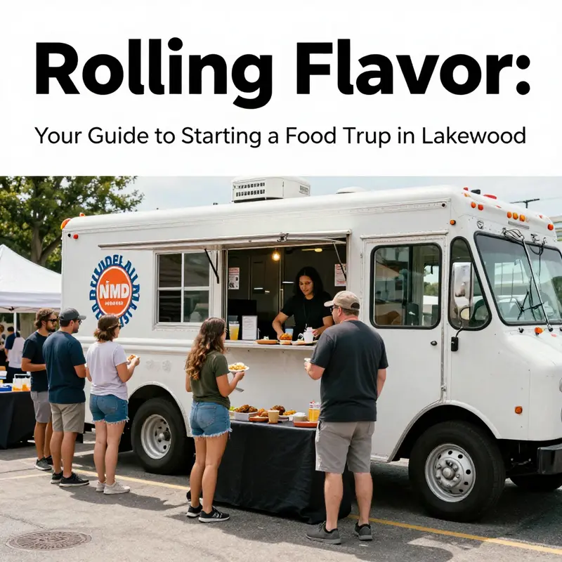 Food truck appealing to passersby with a clean design and vibrant menu.