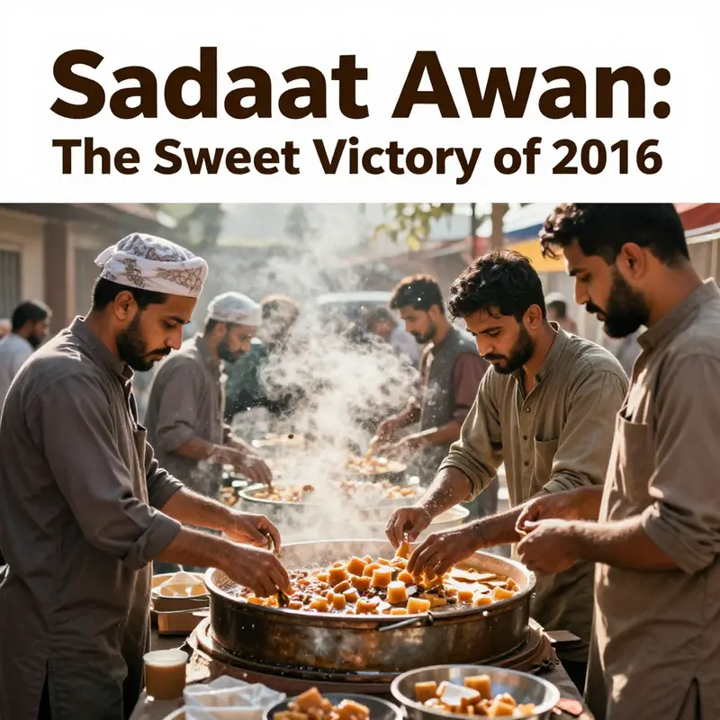 Sadaat Awan and his team celebrate their victory with joyful customers at their food truck.
