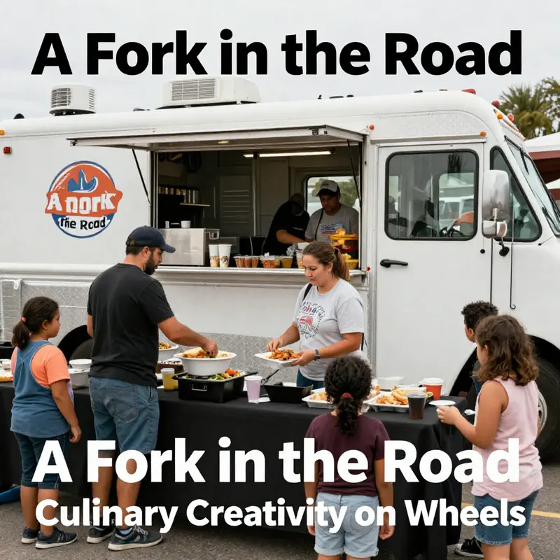 An enticing display of diverse dishes from A Fork in the Road Food Truck’s menu, highlighting the creativity behind their offerings.