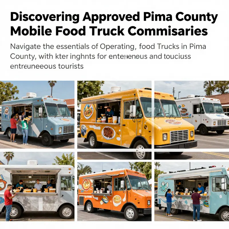Colorful array of food trucks serving meals with customers happily eating.