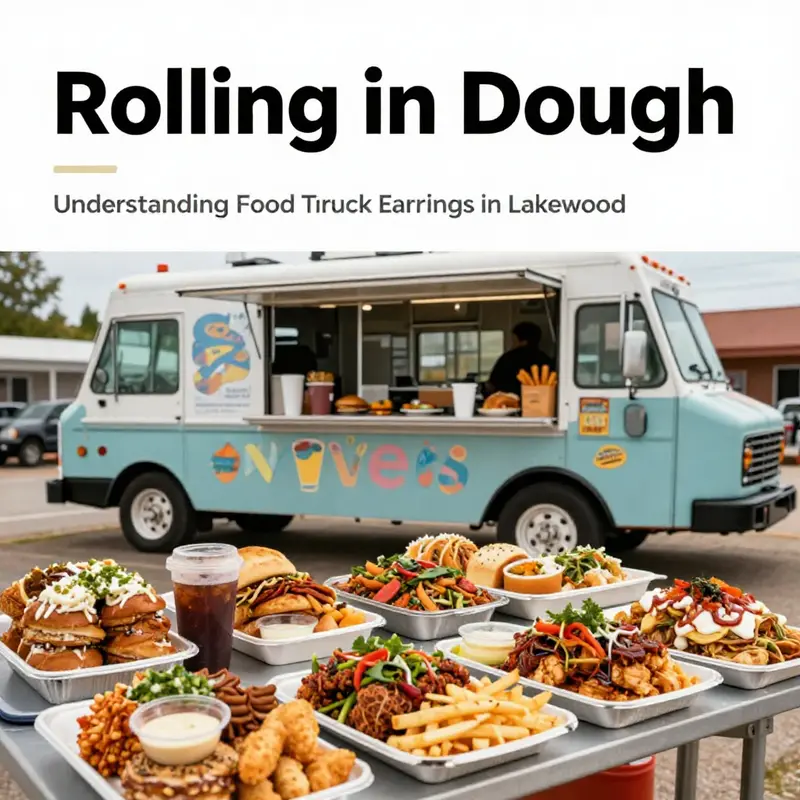 A lively food truck scene in Lakewood, illustrating the diversity and excitement of mobile dining.
