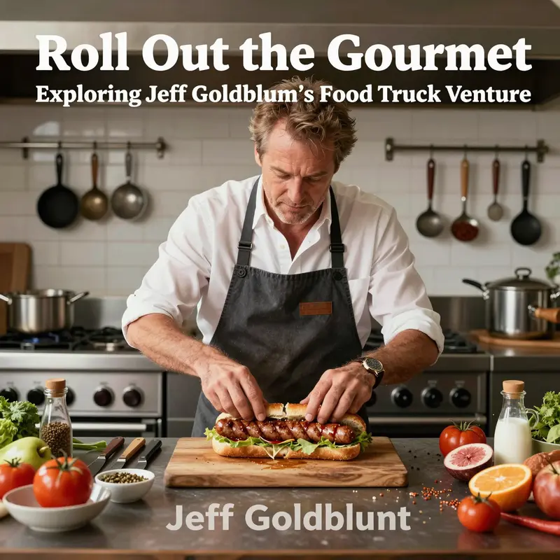 Overview of Jeff Goldblum’s food truck, showcasing its vibrant atmosphere and popularity.