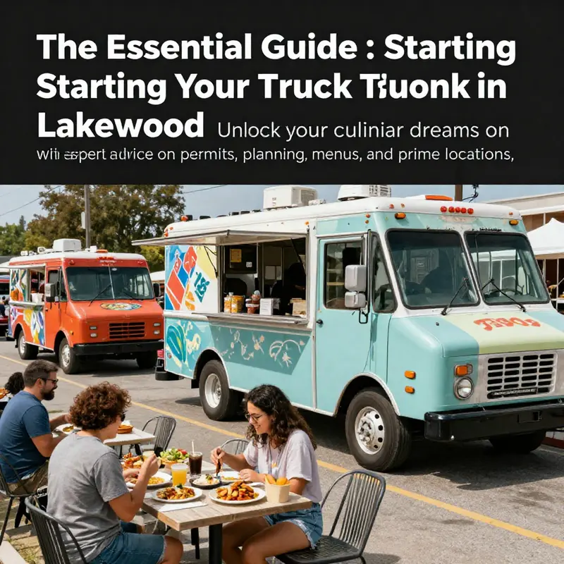 A vibrant gathering of food trucks with customers enjoying meals, representing the appeal and community of food truck culture.