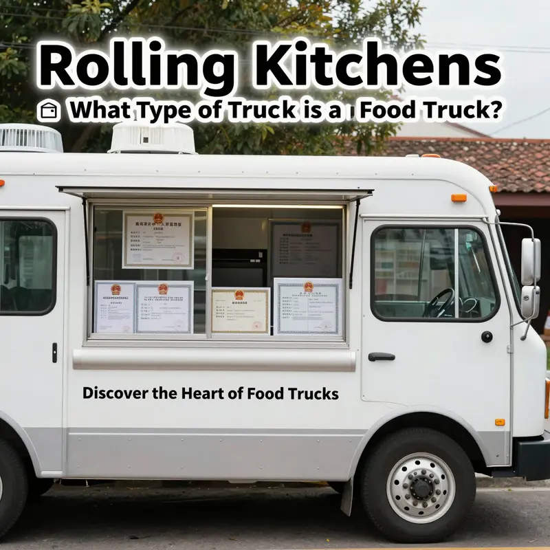 A bustling food truck showcasing its essential features and vibrant atmosphere.