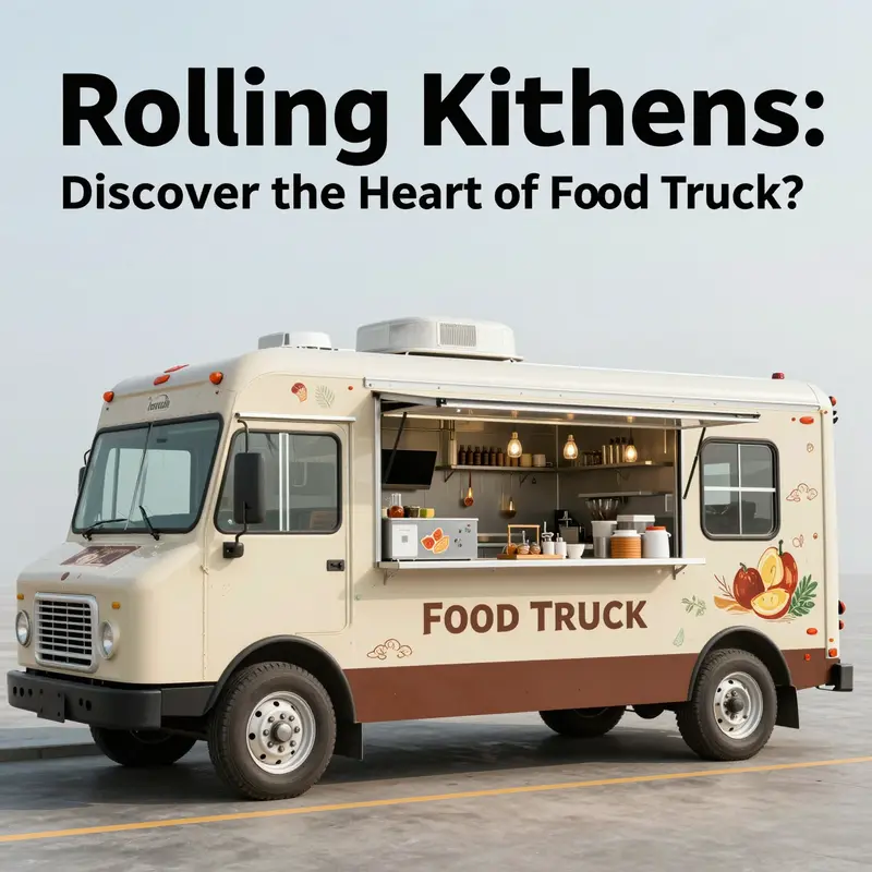 A bustling food truck showcasing its essential features and vibrant atmosphere.