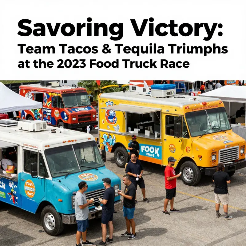 A lively food truck festival in Lakewood where food lovers celebrate diverse culinary offerings.