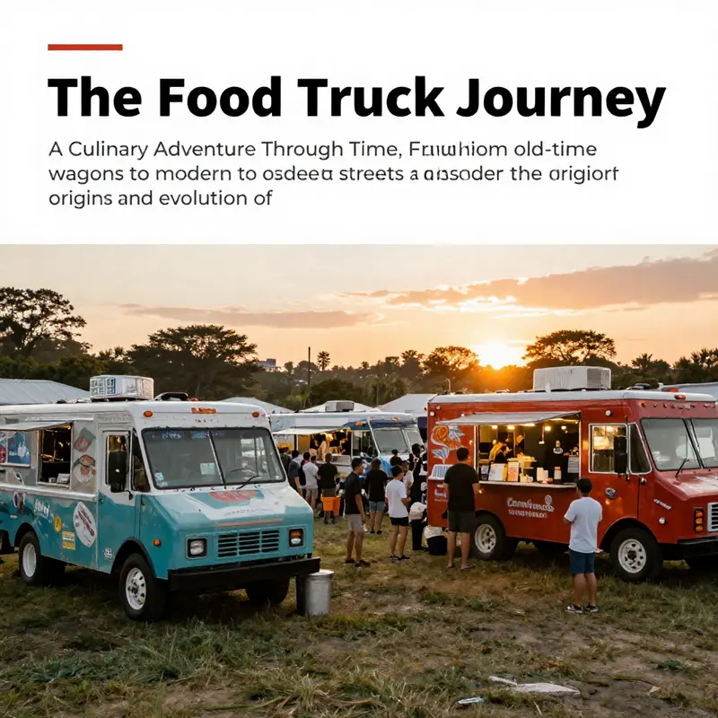 A vibrant food truck festival at sunset with people enjoying diverse food offerings.