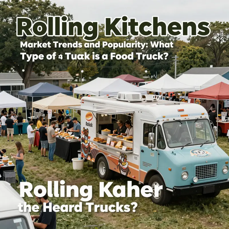 A bustling food truck showcasing its essential features and vibrant atmosphere.