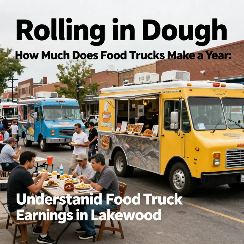 A lively food truck scene in Lakewood, illustrating the diversity and excitement of mobile dining.