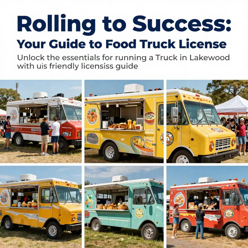 A lively food truck festival scene in Lakewood, featuring multiple food trucks and enthusiastic patrons enjoying the offerings.
