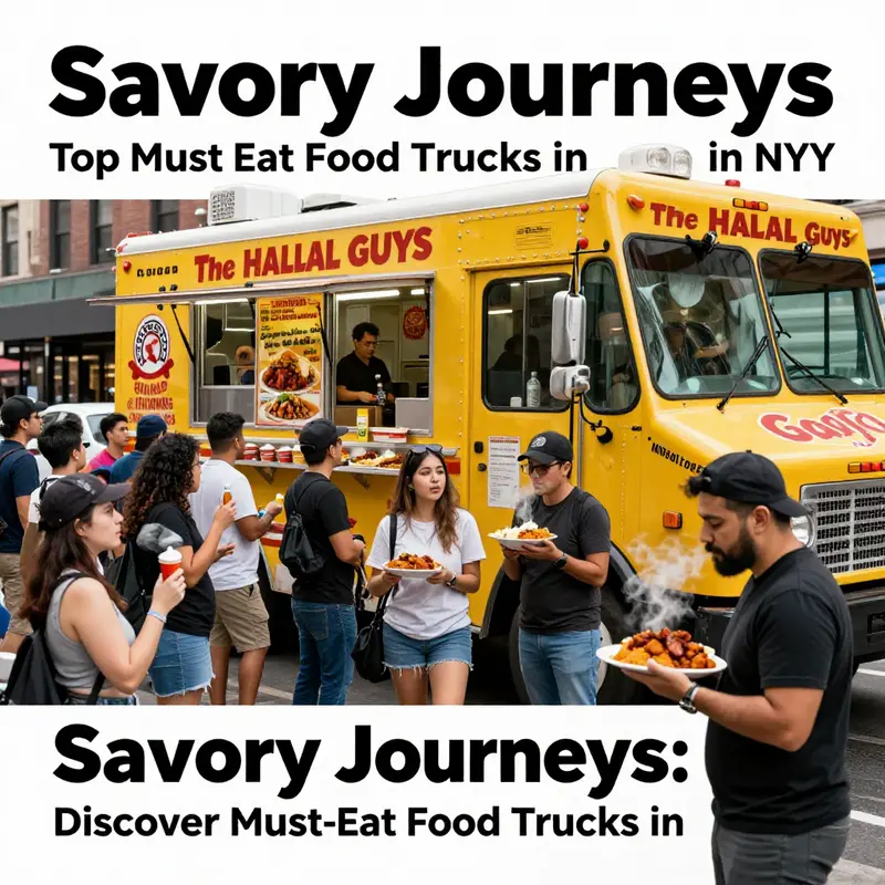 The Halal Guys food truck serving delicious gyros and platters in NYC.