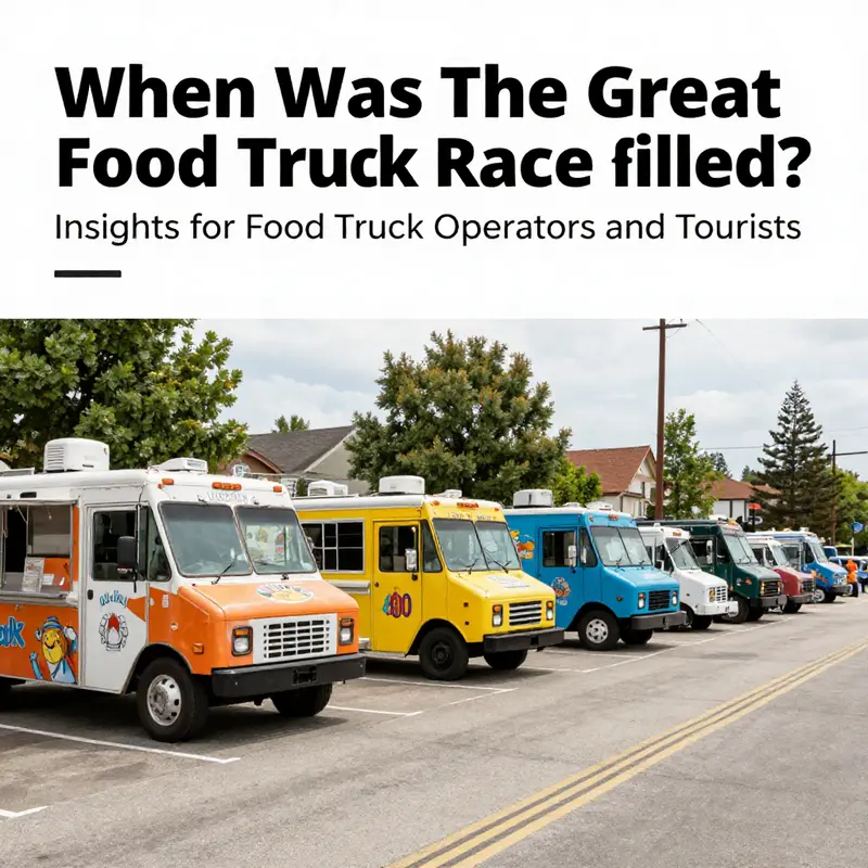 A colorful scene of food trucks in Lakewood, capturing the lively community atmosphere.