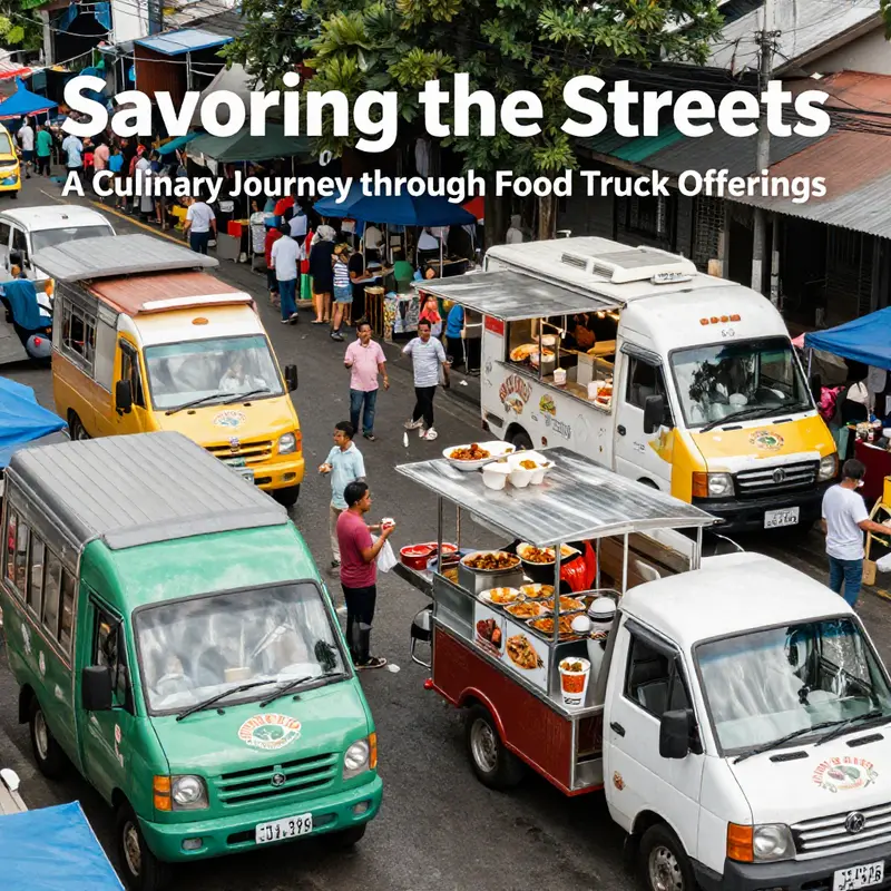 Beach and resort-style food trucks offering fresh and chilled delights.