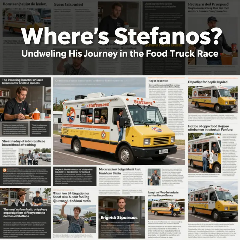 Stefanos cooking his signature dish, captivating food lovers at his food truck.
