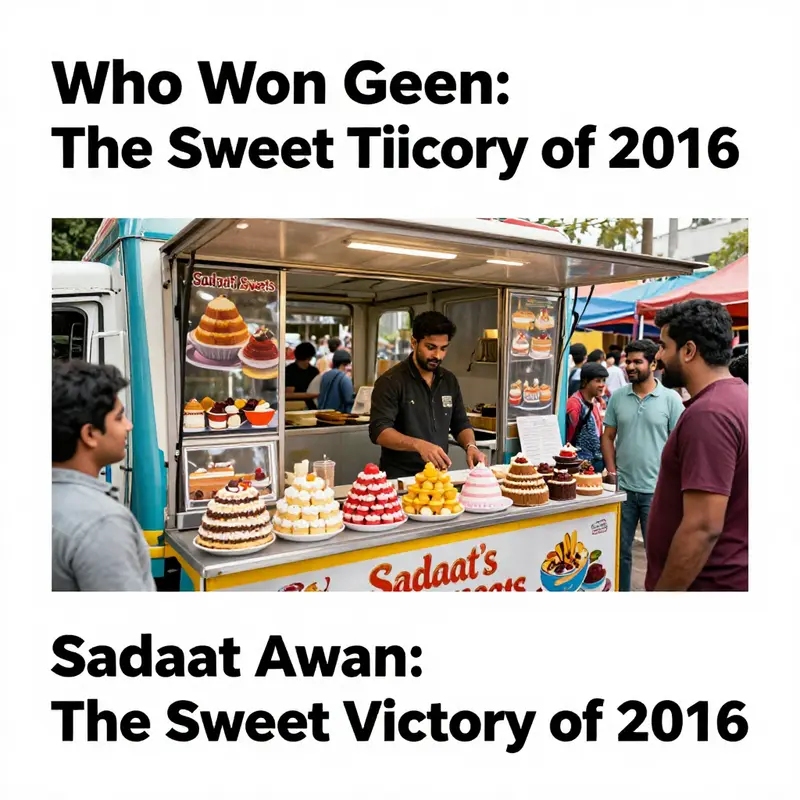 Sadaat Awan and his team celebrate their victory with joyful customers at their food truck.