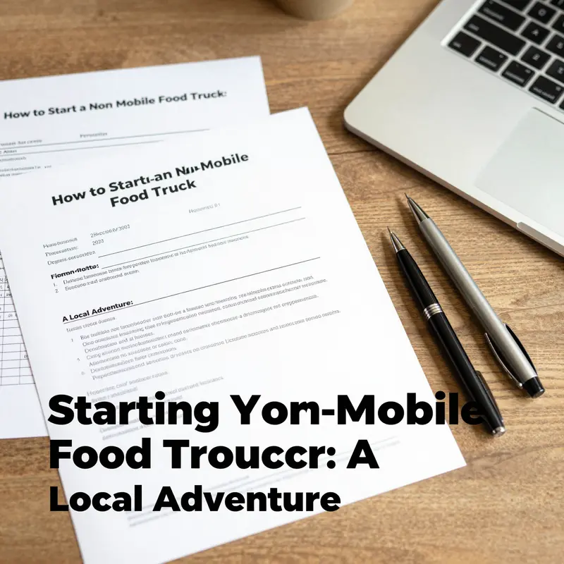 A glimpse into a well-organized food truck kitchen showcasing a unique menu concept.