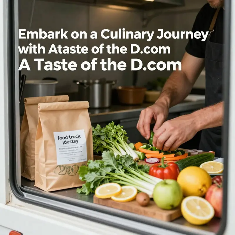 A Taste of the D.com food truck attracting food lovers in downtown Lakewood with its gourmet offerings.