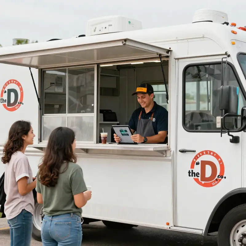 A Taste of the D.com food truck attracting food lovers in downtown Lakewood with its gourmet offerings.