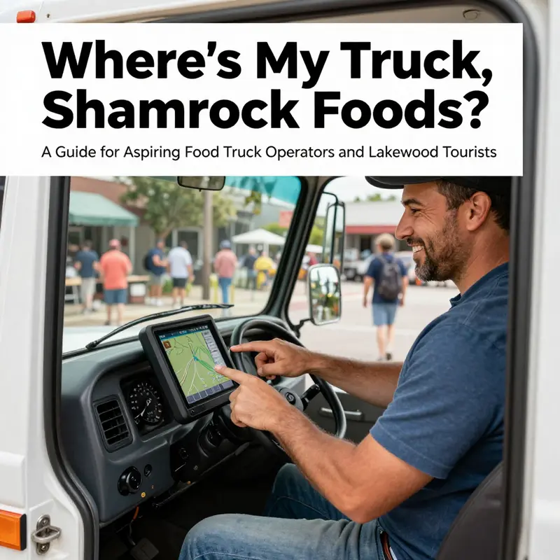 A food truck driver utilizing a GPS for tracking and management.