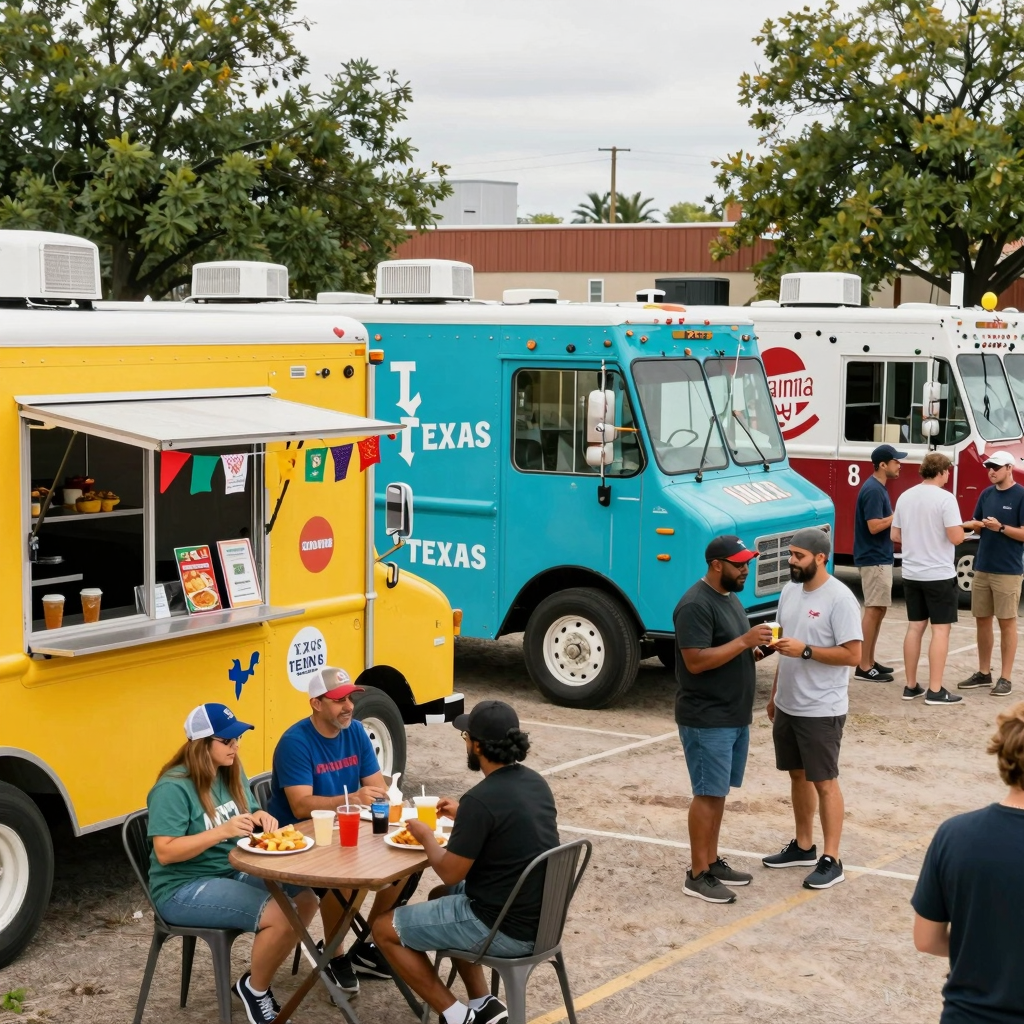 A vibrant Texas food truck scene